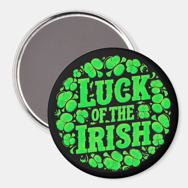 Lucky Irish Clovers Magnet (Front/Back)