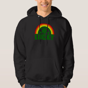 Lucky Irish Four Leaf C  St Patrick's Day Rainbow Hoodie