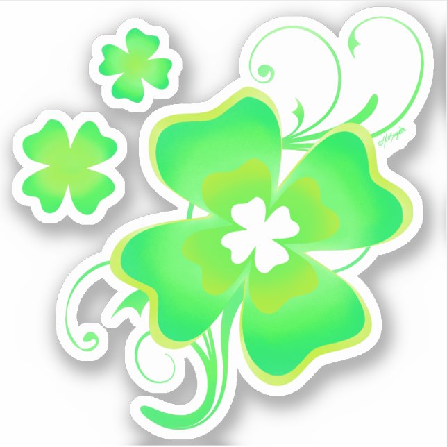 Lucky Irish Four Leaf Clover (Front)