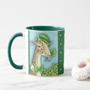 LUCKY IRISH GIRAFFE, ST. PATRICK'S DAY MUG