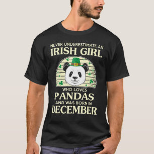 Lucky Irish Girl Who Loves Pandas Saint Patrick's  T-Shirt