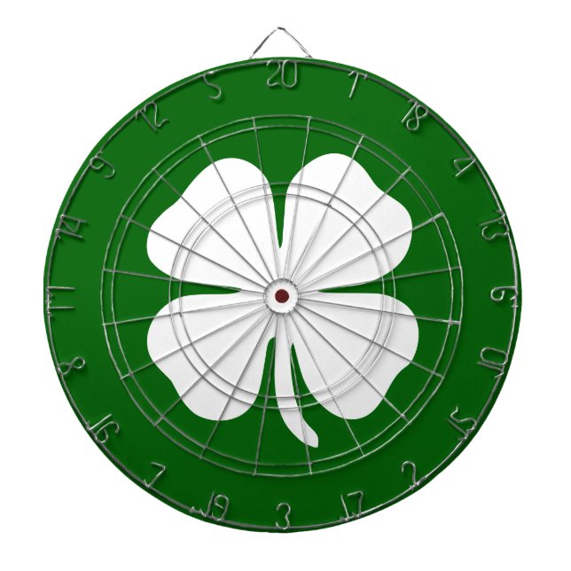 Lucky Irish Green Clover Dartboard (Front)