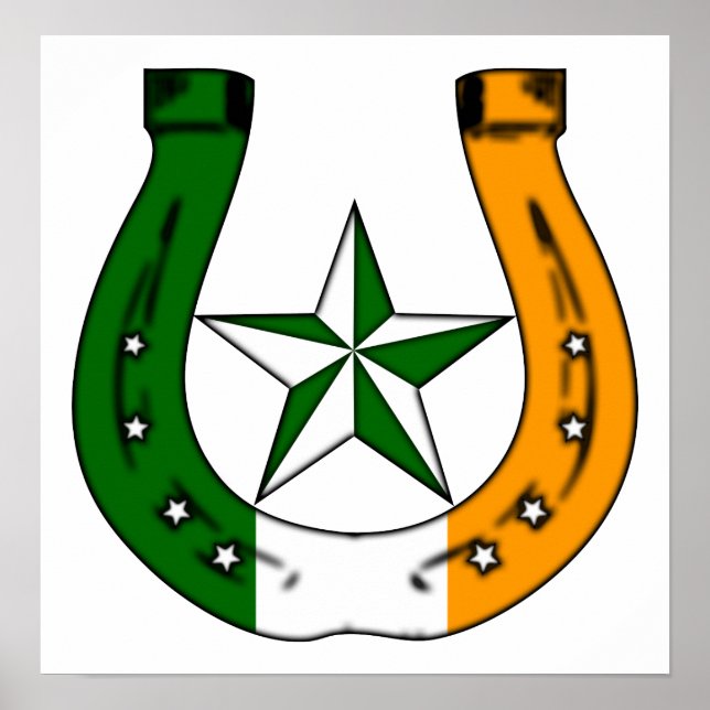 lucky irish horseshoe. poster (Front)