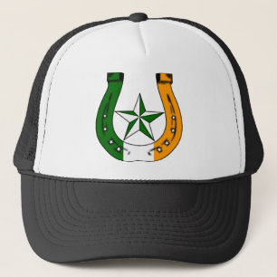 lucky irish horseshoe trucker hat