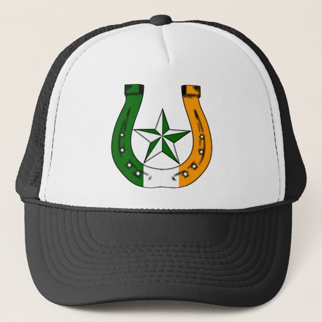 lucky irish horseshoe trucker hat (Front)