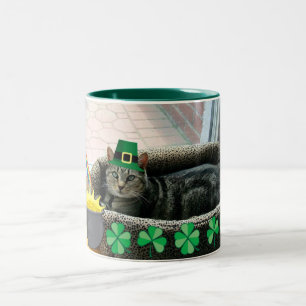 Lucky Irish Indigo Two-Tone Coffee Mug