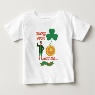 Lucky Irish Kiss Me happy saint patricks day T-Shi Baby T-Shirt