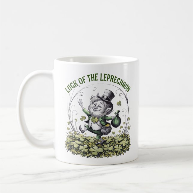 Lucky Irish Leprechaun Coffee Mug (Left)