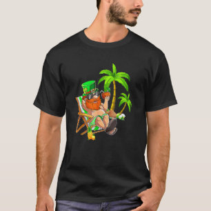Lucky Irish Leprechaun Hawaiian Surfing St Patrick T-Shirt