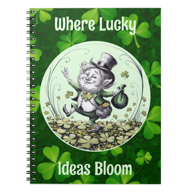 Lucky Irish Leprechaun Notebook (Front)