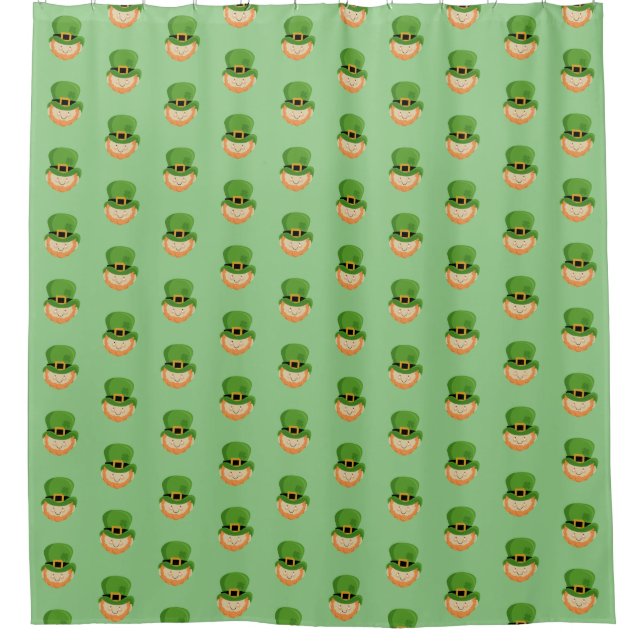 Lucky Irish Leprechauns with shamrock hats Shower Curtain (Front)