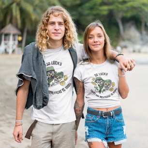 Lucky Irish Love Gift for Boyfriend Sugar Skulls  T-Shirt