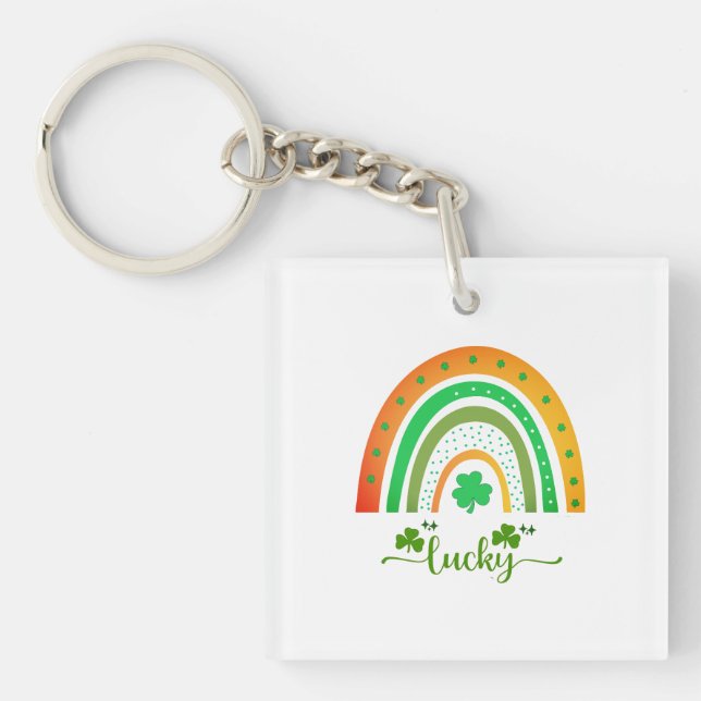 Lucky Irish Rainbow Key Ring (Front)