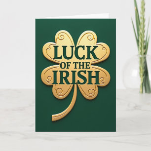 Lucky Irish Shamrock Card
