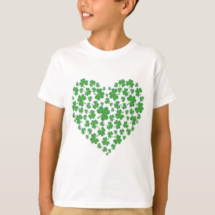 Lucky Irish Shamrock Heart T-Shirt
