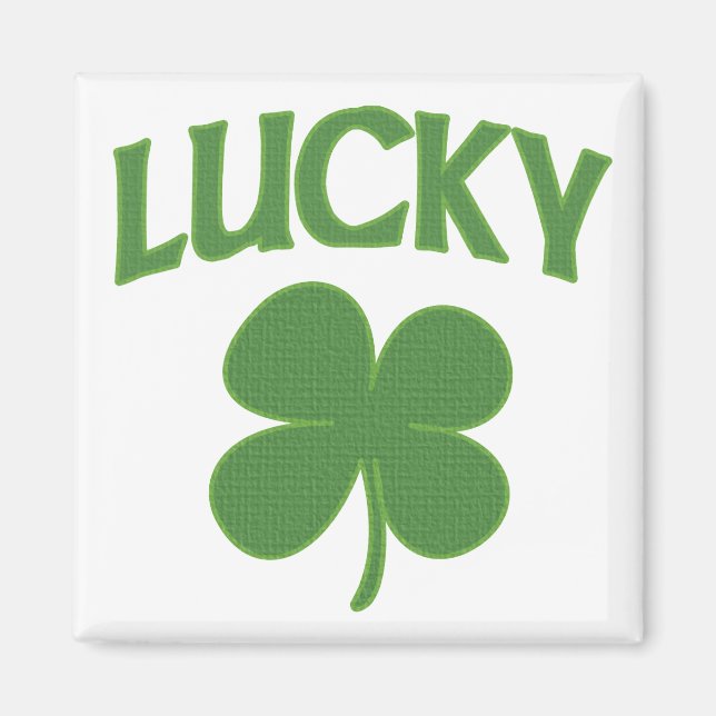 Lucky Irish Shamrock Magnet (Front)
