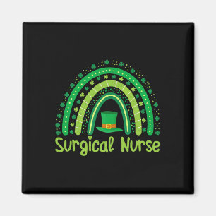 Lucky Irish Shamrock Paddy's Day Surgical Nurse Magnet