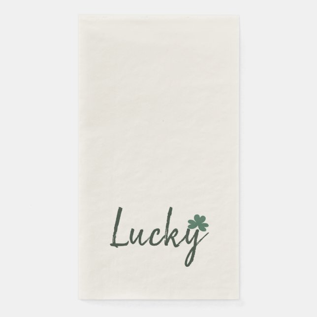 Lucky Irish Shamrock St Patricks Day     Napkin (Front)