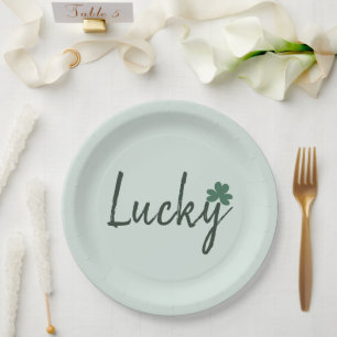 Lucky Irish Shamrock St Patricks Day    Paper Plate