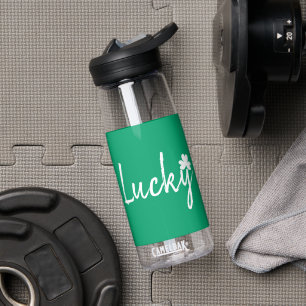 Lucky Irish Shamrock St Patricks Day Water Bottle