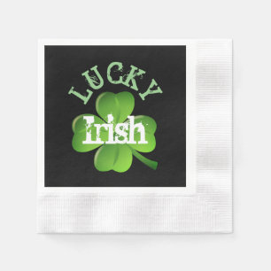 Lucky Irish Shamrock St Patricks Party Napkin