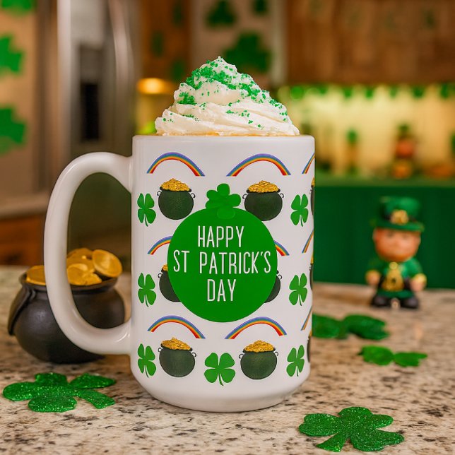 Lucky Irish St Patrick's Day Coffee Mug (This mug is more than just a vessel for Irish coffee; it embodies the spirit of the holiday)