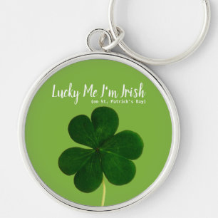 Lucky Irish St. Patrick's Day Green Shamrock Key Ring