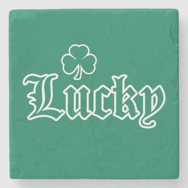 Lucky Irish  Stone Coaster (Front)