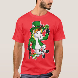 Lucky Irish Unicorn  St Patricks Day Heel Click T-Shirt