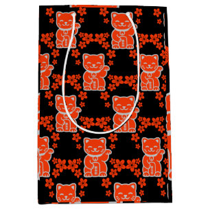 Lucky Japanese Maneki-neko Medium Gift Bag