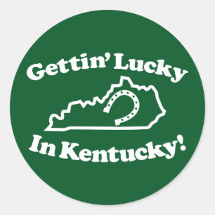 Lucky Kentucky Classic Round Sticker