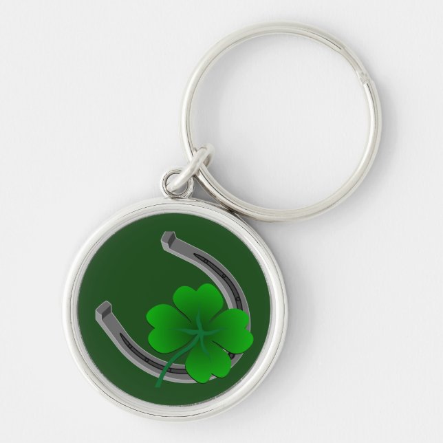 Lucky Keychain 4 Leaf Clover Key Chain Lucky Gifts (Front)