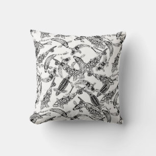 lucky koi mono cushion