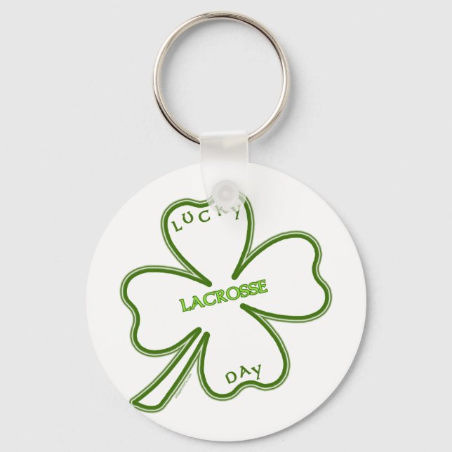 Lucky Lacrosse Day Key Ring (Front)