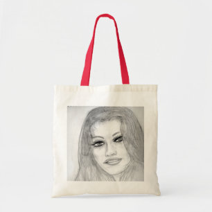 Lucky Lady with Red Border Tote Bag