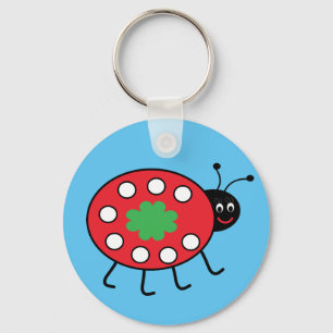 Lucky Ladybird Button Key Ring