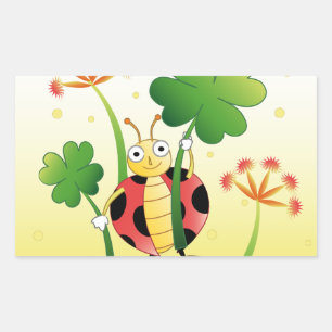 Lucky Ladybird Rectangular Sticker