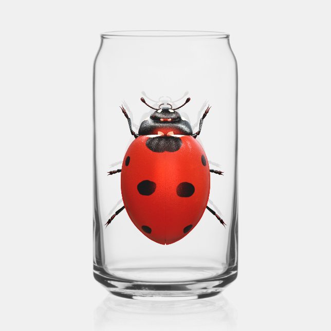 Lucky Ladybug Can Glass (Front)