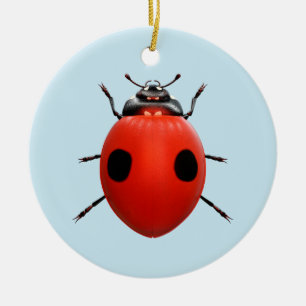 Lucky Ladybug Ceramic Ornament