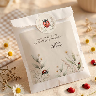 Lucky Ladybug First Birthday Botanical Favour Bag