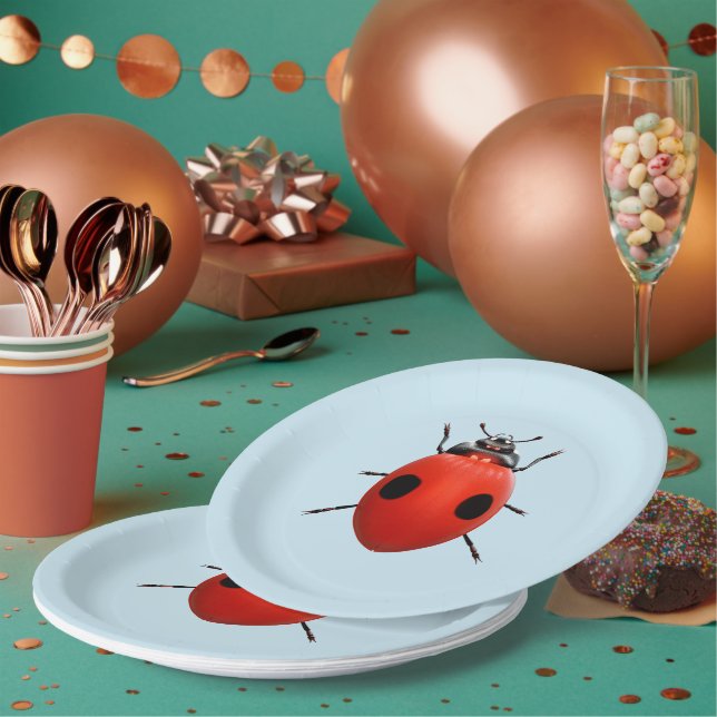Lucky Ladybug Paper Plate (Multi)
