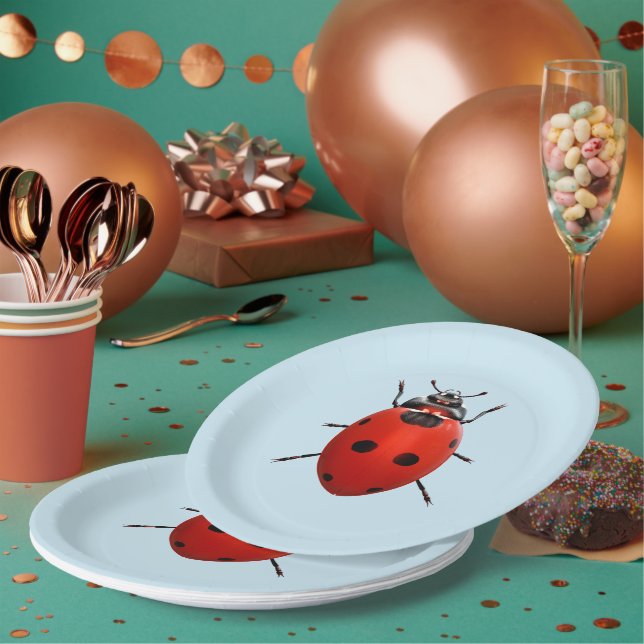Lucky Ladybug Paper Plate (Multi)