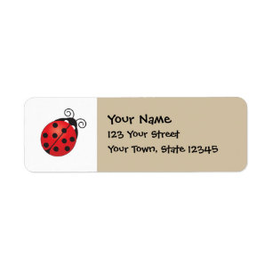 Lucky Ladybug Return Address Label