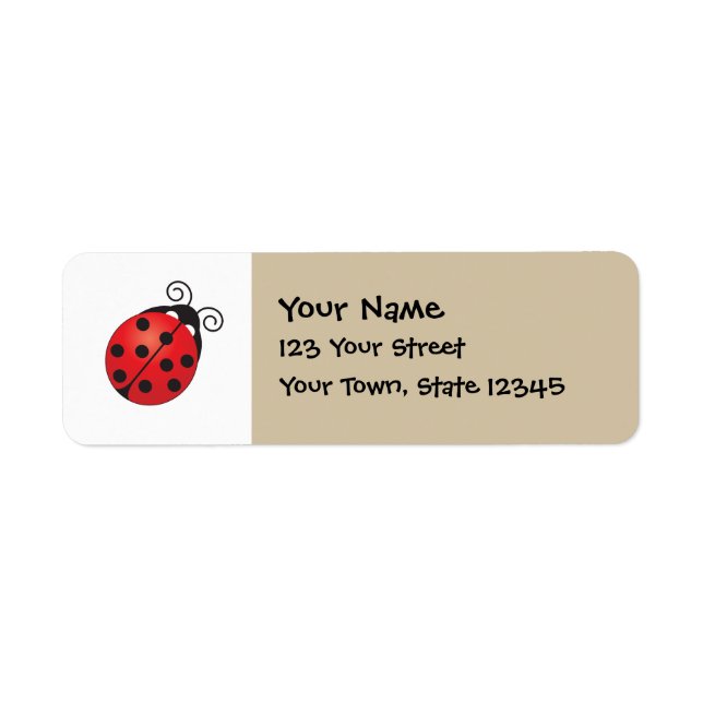 Lucky Ladybug Return Address Label (Front)