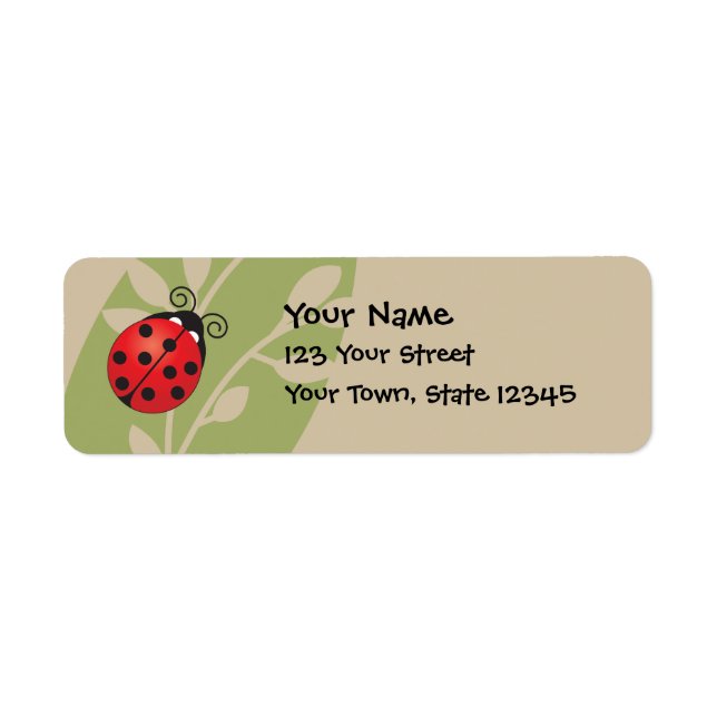 Lucky Ladybug Return Address Label (Front)