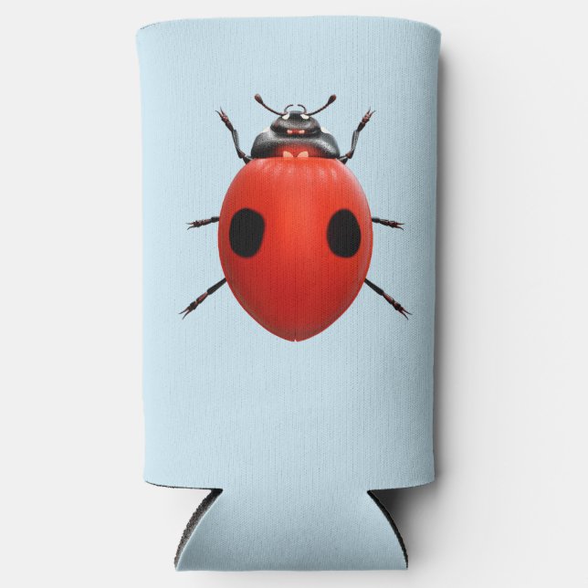 Lucky Ladybug Seltzer Can Cooler (Front)
