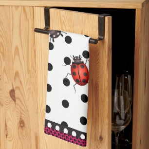 Lucky Ladybug Spots Tea Towel