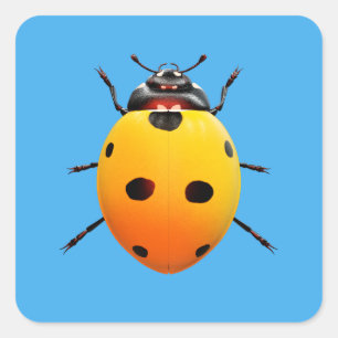 Lucky Ladybug Square Sticker
