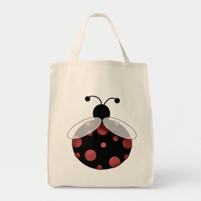 Lucky Ladybug T-shirts and Gifts Tote Bag (Front)