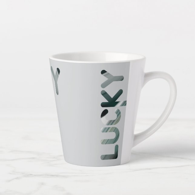 LUCKY Latte Mug Abstract Trend Interior Green (Right)